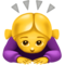 Woman Bowing emoji on Apple